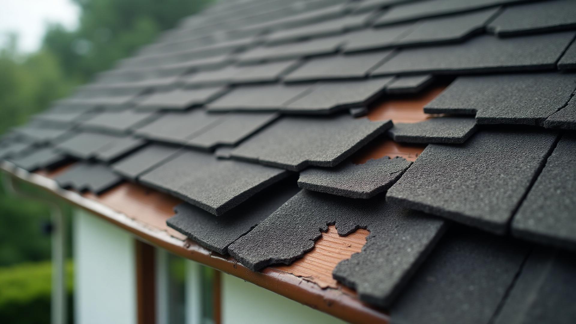 Damaged roof shingles warning signs